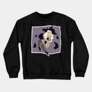 Witch with her ghost birds Crewneck Sweatshirt